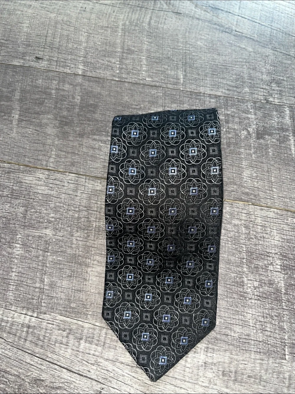 Nordstrom Black Jacquard Silk Men's Tie